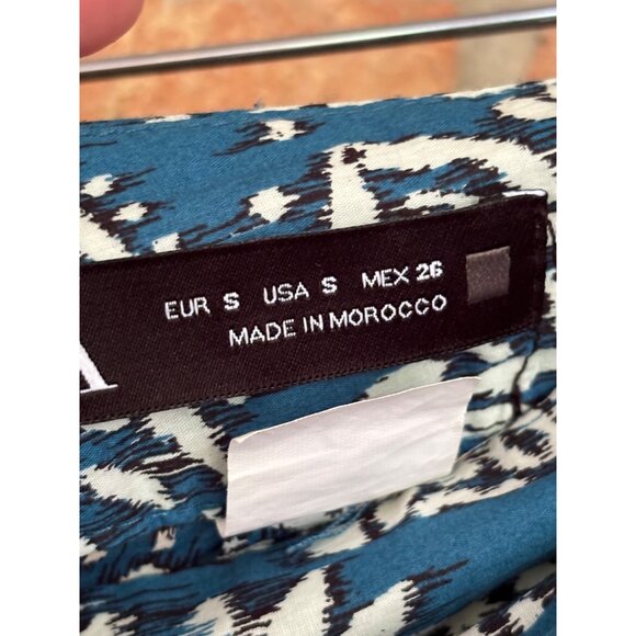 Zara Bohemian Paisley Printed Pareo Pants With Tie Waist For Women Size S - Picture 5 of 15